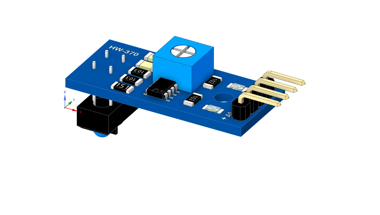 TCRT5000 IR Sensor Module – STEP File (3D Model)