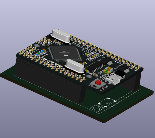 Arduino ATmega 2560 – KiCad Symbol, PCB Footprint, and 3D STEP File