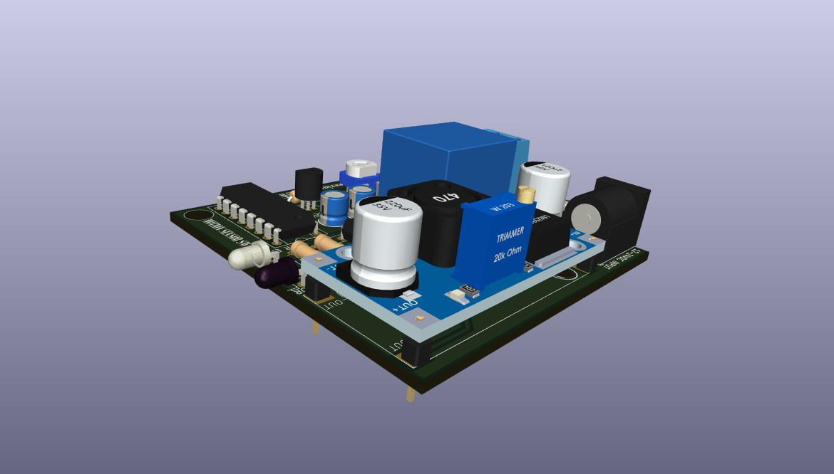 Motion Detector Sensor Switch PCB Board using CD4017