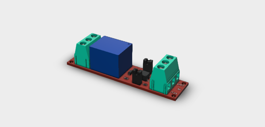5v relay module single STEP File