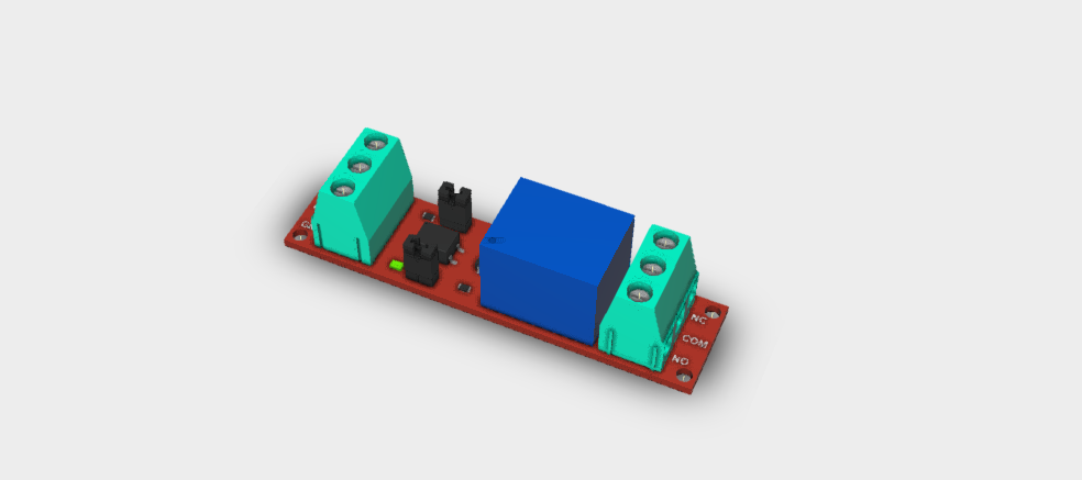 5v relay module single STEP File