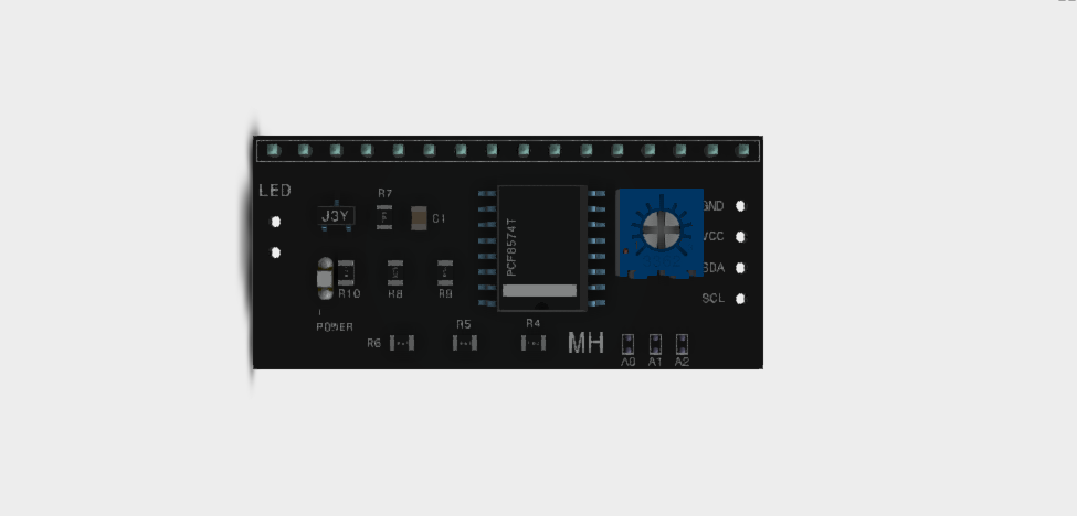 I2C LCD MODULE 3D STEP File