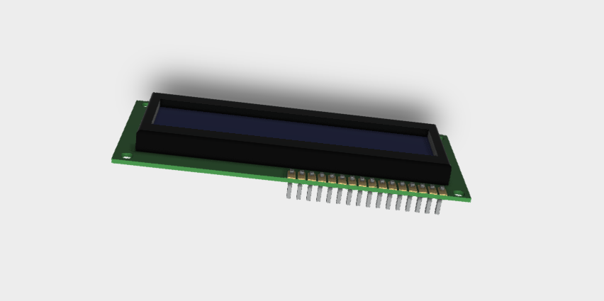 16x2 Character LCD Display STEP File