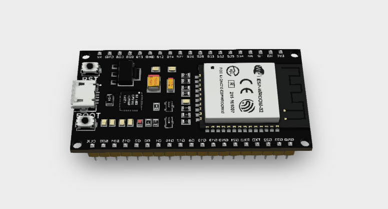 ESP32 WiFi IoT 38 pins Development Board 3D MODULE STEP File