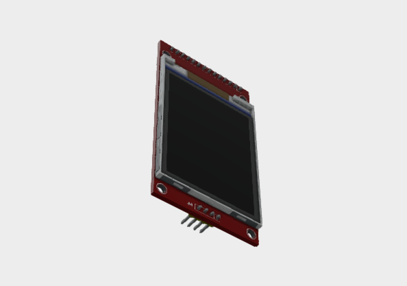 TFT LCD Module 320x240 3D STEP File