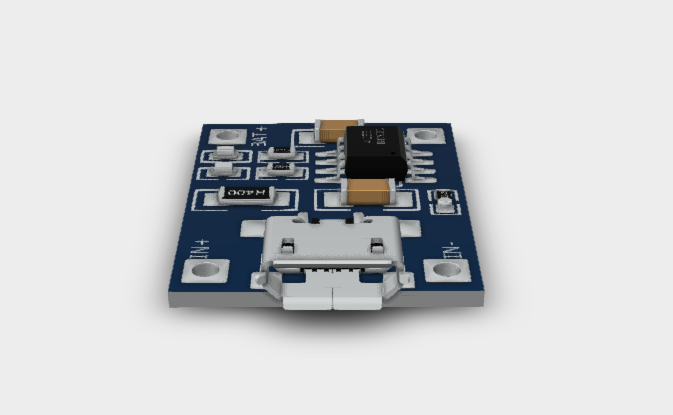 TP4056 Charger Module 3V OUT 3D STEP File