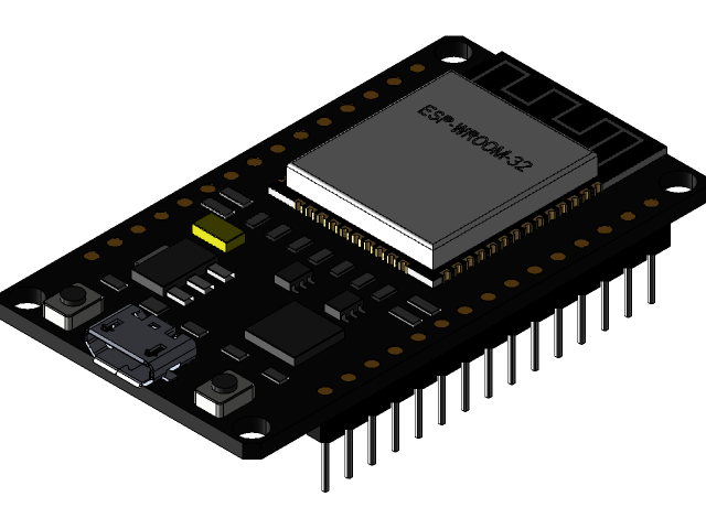 ESP32 WiFi IoT 30 pins Development Board 3D MODULE STEP File