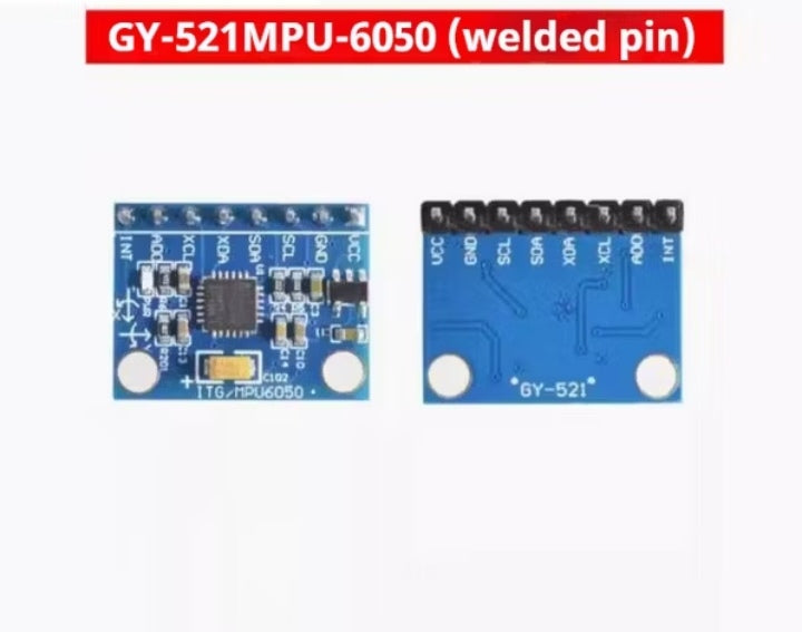 GY-521 MPU-6050 6DOF Motion Sensor Module – 3-Axis Accelerometer + 3-Axis Gyroscope with Gold-Plated PCB for Arduino & Robotics