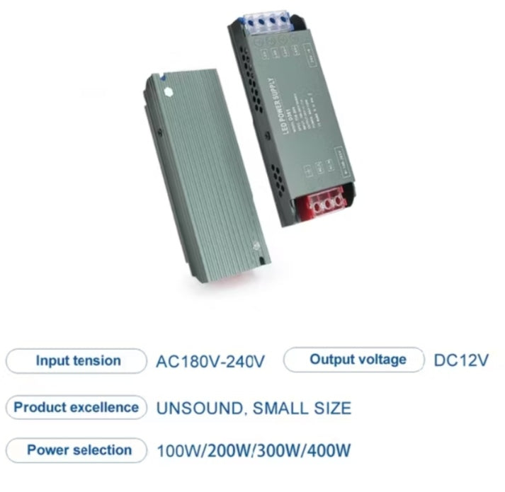 Ultra Thin Power Supply DC12V 24V 100W200W300w400W Lighting Transformers Led Driver For Led Strip