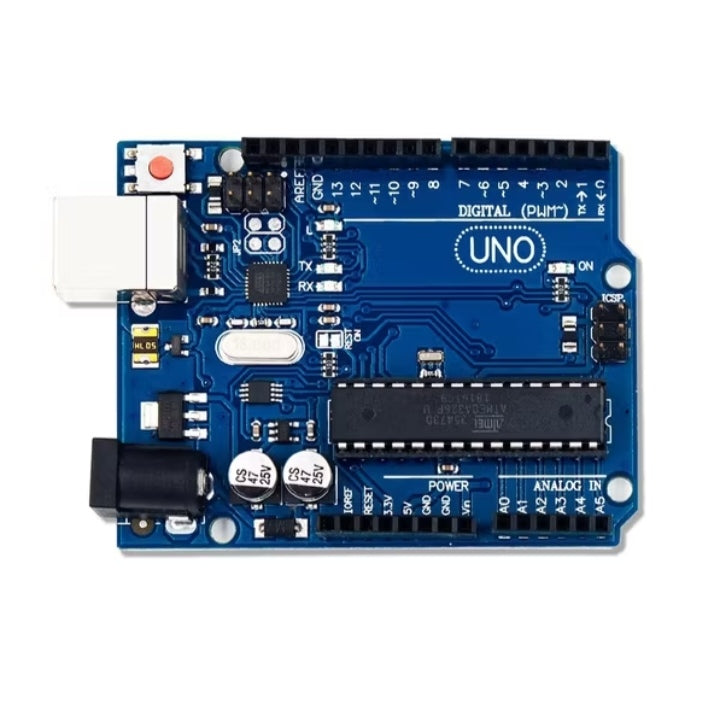 LAFVIN UNO R3 Development Board with ATmega328P & CH340G Chip + USB Cable – Compatible with Arduino IDE for DIY Electronics and Coding Projects