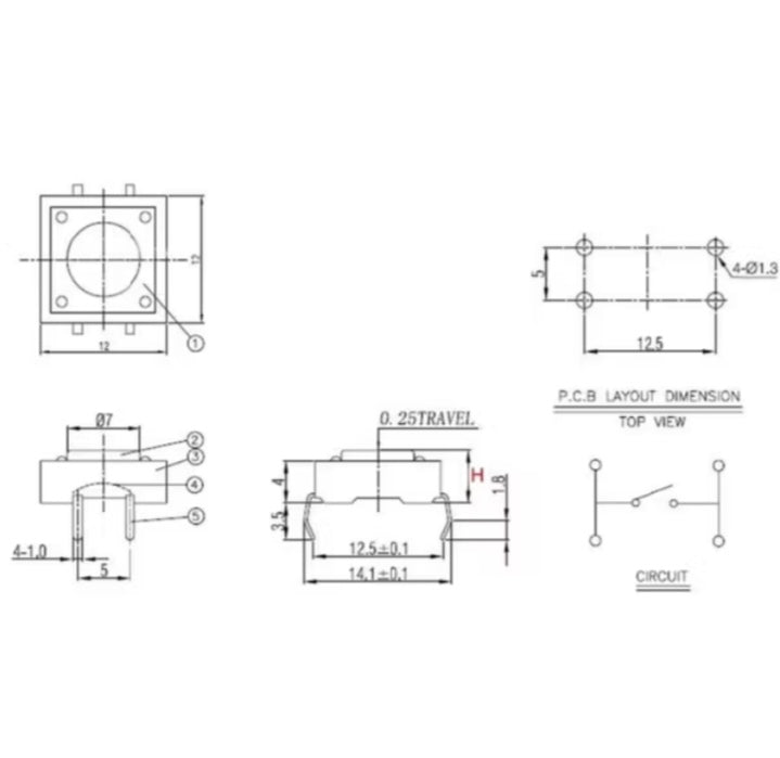 Tactile Push Button Switch Assortment