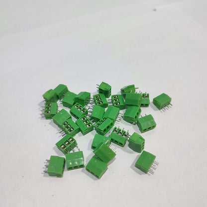 5Pcs KF128-2.54 3-Pin PCB Mini Screw Terminal Block – 2.54mm Pitch