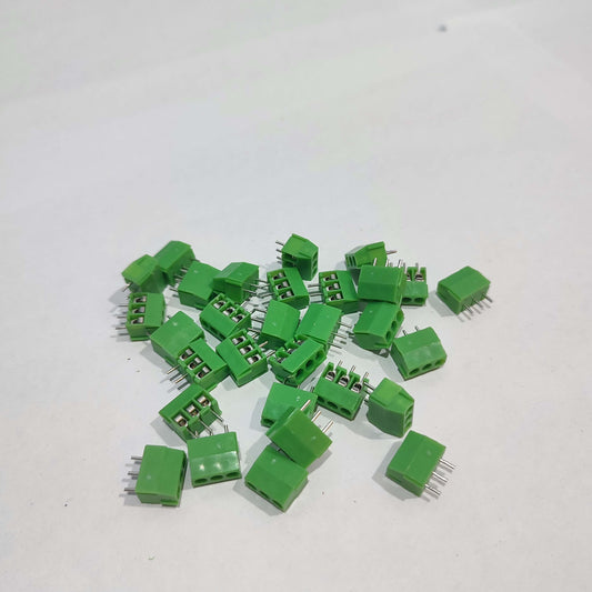 5Pcs KF128-2.54 3-Pin PCB Mini Screw Terminal Block – 2.54mm Pitch