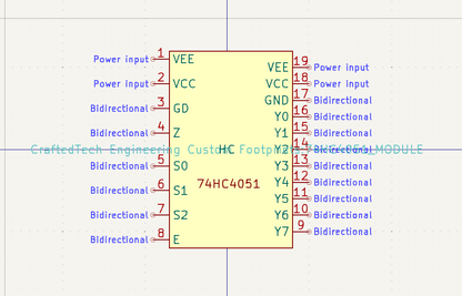 74HC4051_MODULE – KiCad Symbol, Footprint, and 3D STEP File