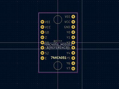 74HC4051_MODULE – KiCad Symbol, Footprint, and 3D STEP File