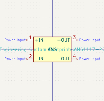 AMS1117 Power Module – KiCad Symbol, PCB Footprint, and 3D STEP Model