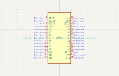 Arduino Nano V3 (30 Pins) – KiCad Symbol, Footprint, and 3D STEP File