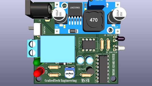 Motion Detector Sensor Switch PCB Board using CD4017