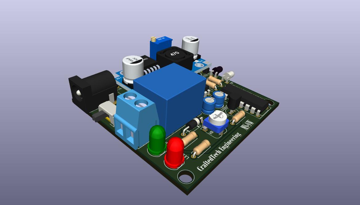 Motion Detector Sensor Switch PCB Board using CD4017