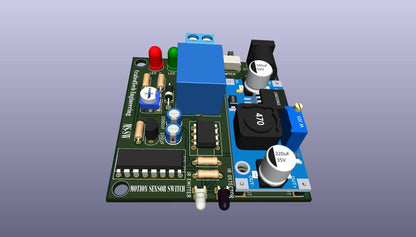 Motion Detector Sensor Switch PCB Board using CD4017