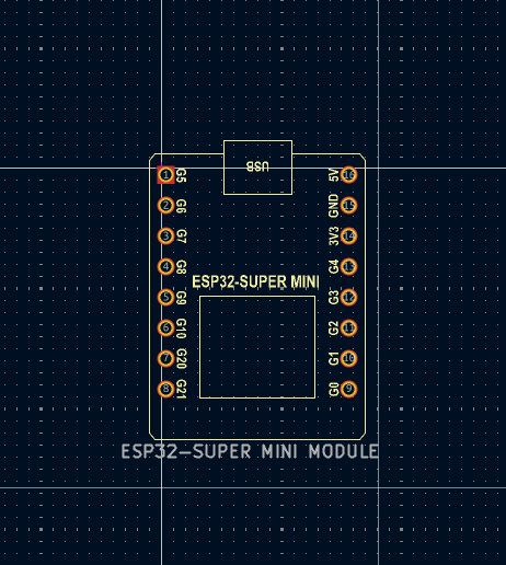 ESP32-C3-SUPER MINI MODULE KICAD STEP FILE, SYMBOL, AND FOOTPRINTS