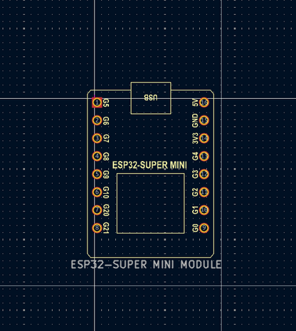 ESP32-C3-SUPER MINI MODULE KICAD STEP FILE, SYMBOL, AND FOOTPRINTS