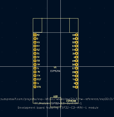 ESP8266 (30-Pin) – KiCad Symbol, PCB Footprint, and 3D STEP File