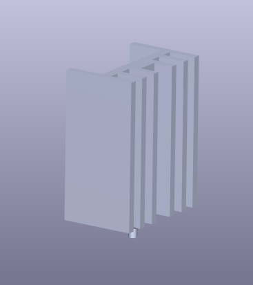 Heat Sink TO-220 10x15x20mm Step File (for Regulator LM7808 and 7805)