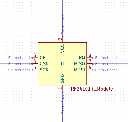 The nRF24L01 KICAD SYMBOL, FOOTPRINTS AND STEP FILE