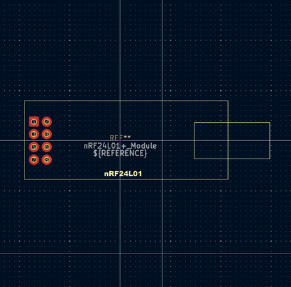 The nRF24L01 KICAD SYMBOL, FOOTPRINTS AND STEP FILE