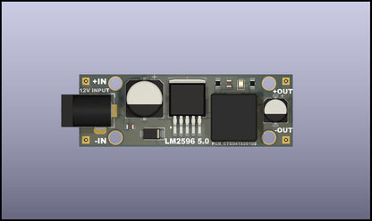 LM2596 BUCK CONVERTER PCB - GERBER, BOM, CPL and STEP FILE