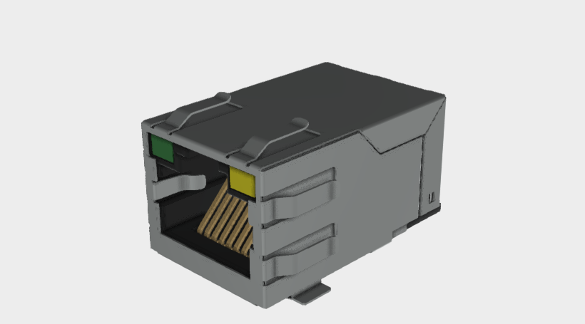 Download 1X1RJ45 SMT 3D STEP File | CraftedTech Engineering