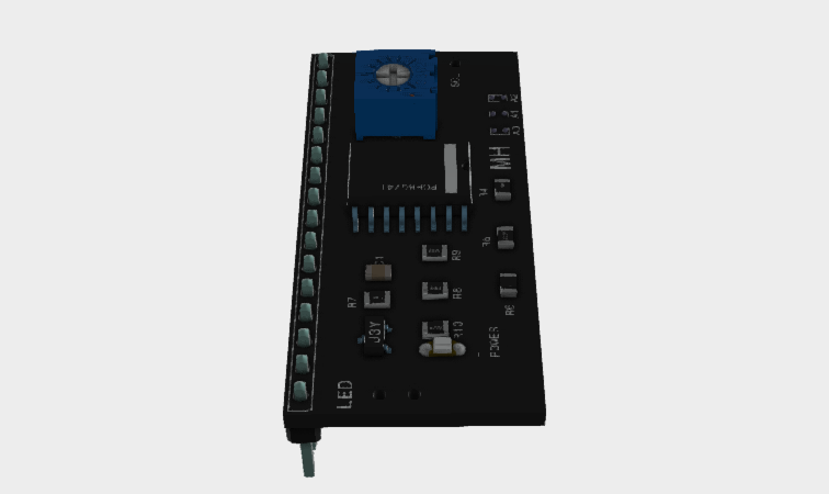 I2C LCD MODULE 3D STEP File
