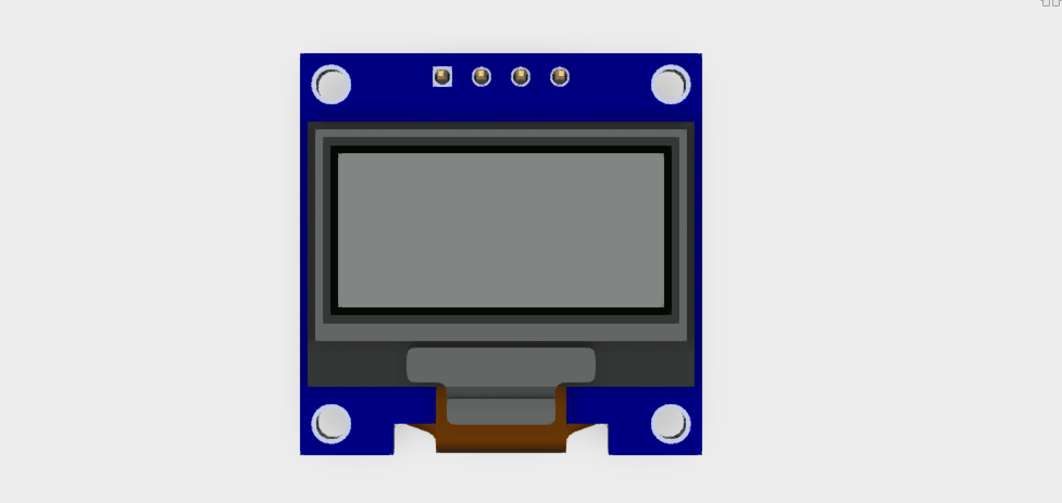 OLED I2C LCD 4 PIN 3D Model STEP File