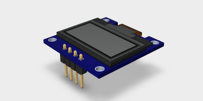 OLED I2C LCD 4 PIN 3D Model STEP File