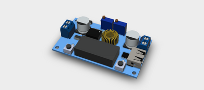 BUCK CONVERTER 24-12VIN 5VOUT USB OUT-XL4015 3D STEP File
