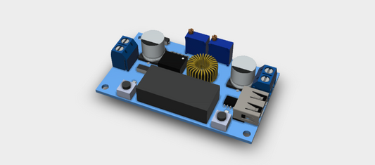 BUCK CONVERTER 24-12VIN 5VOUT USB OUT-XL4015 3D STEP File