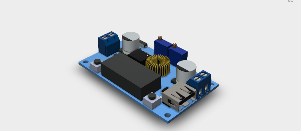 BUCK CONVERTER 24-12VIN 5VOUT USB OUT-XL4015 3D STEP File