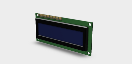 16x2 Character LCD Display STEP File