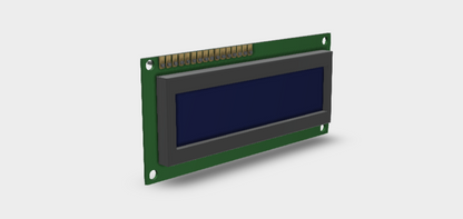 16x2 Character LCD Display STEP File