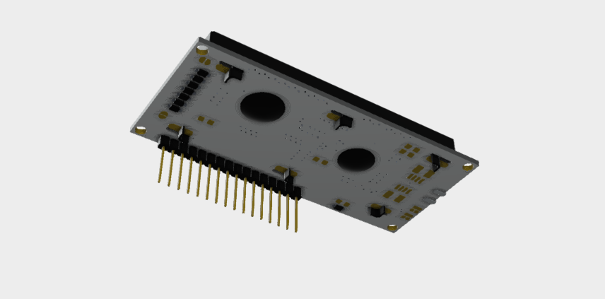 16x2 Character LCD Display V2 STEP File