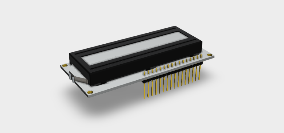 16x2 Character LCD Display V2 STEP File