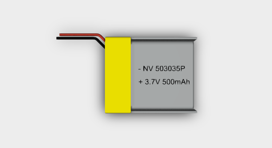 Li BATTERY 503035P 3.3V 3D STEP File