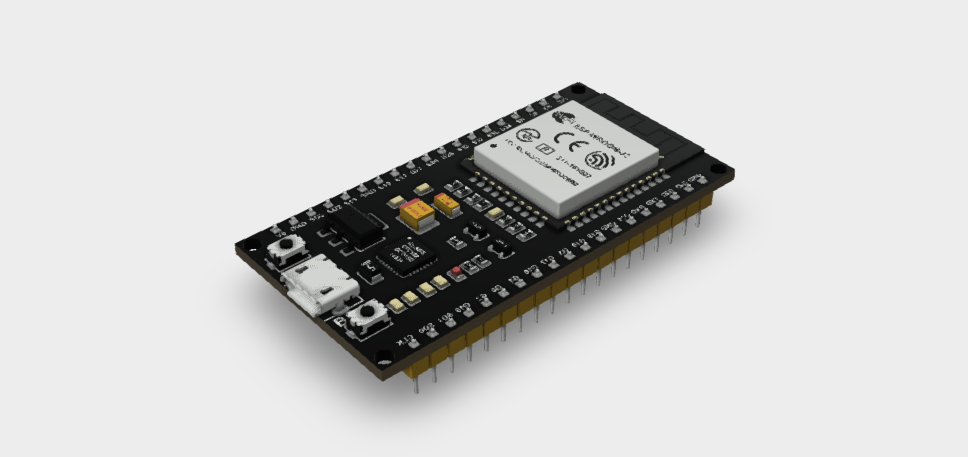 ESP32 WiFi IoT 38 pins Development Board 3D MODULE STEP File