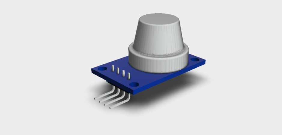 SMOKE SENSOR MODULE MQ2 3D STEP File