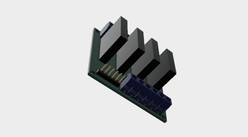 4 Channel Solid State Relay 3D Model STEP File for PCB Design ...