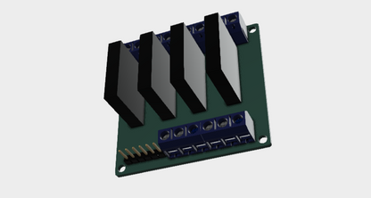 4 channel Solid State Relay 3d model step file