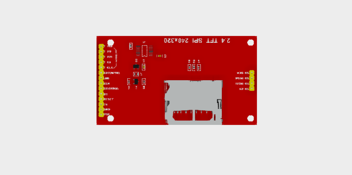 TFT LCD 320x240 V1 3D STEP File for PCB and CAD Design | CrafteDTech ...