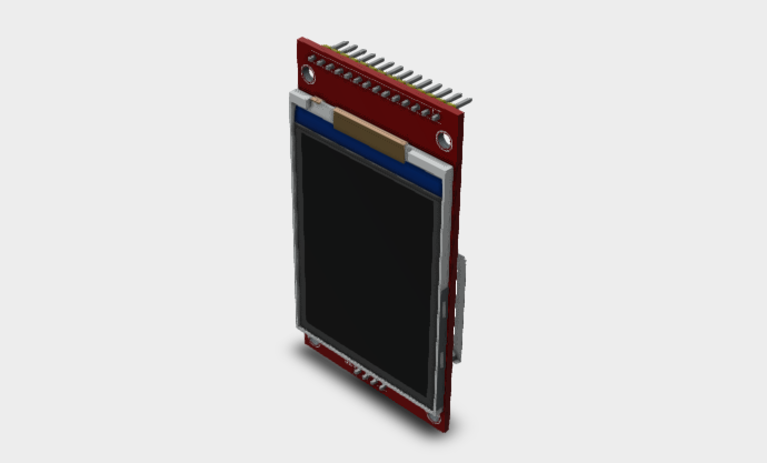 TFT LCD Module 320x240 3D STEP File