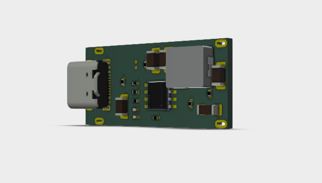 TYPE C 3.3V IP2312 3A 30.9x14.8 3D Model STEP File